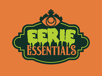Eerie Essentials Logo Opt. 1 accessories branding creepy design graphic design halloween headbands identity illustration logo mark spooky supply