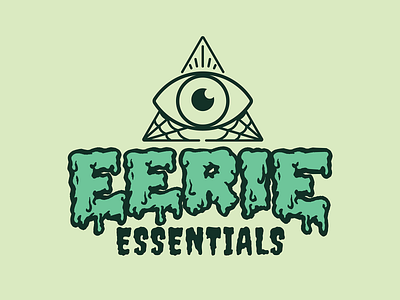 Eerie Essentials Logo Option 3 accessories branding creepy design etsy graphic design halloween identity illustration logo mark spooky