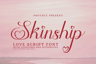 Skinship | Love Script Font collection font feminime lovely script fonts