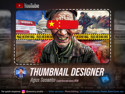 Thumbnail Design - BorderCr3 design graphic design manipulation photo editing photoshop thumbnail youtube thumbnail