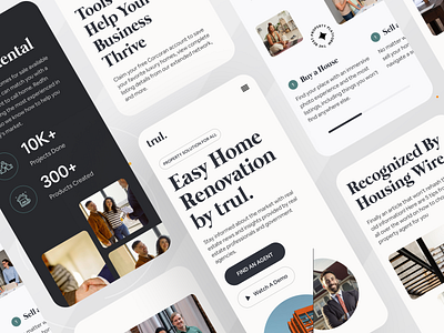 Trul. - Property Agent Website 2024 animation branding design dribbble graphic design homepage homepage design illustration landing page logo motion graphics turjadesign ui