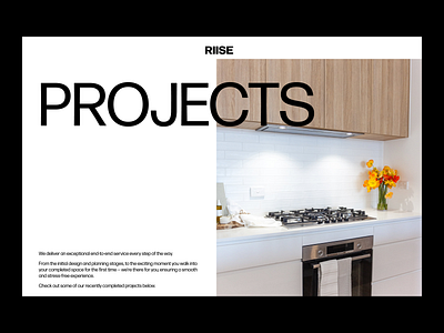 RIISE Group website concept design builders design interior design ui ux website