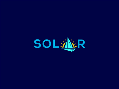 Solar Boat Logo ! boat logo boat wordmark logo branding creative logo logo logo design logo idea minimal logo solar solar boat solar boat logo solar logo solar logo design solar logo idea solar ship logo solar wordmark logo word combination logo wordmark logo