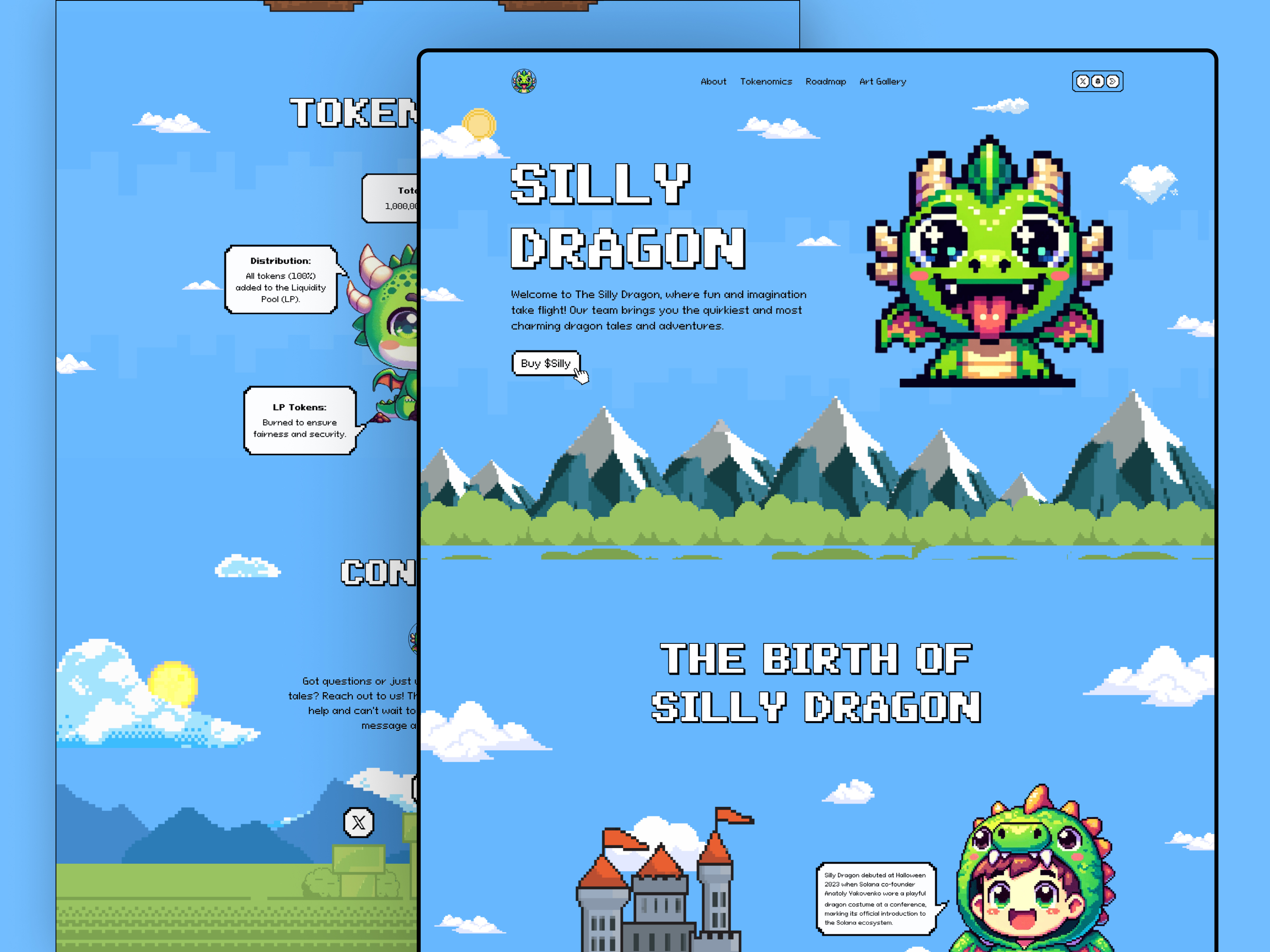 Silly Dragon - Meme Coin Landing Page Design. by Abu Raihan ✪‌ on Dribbble