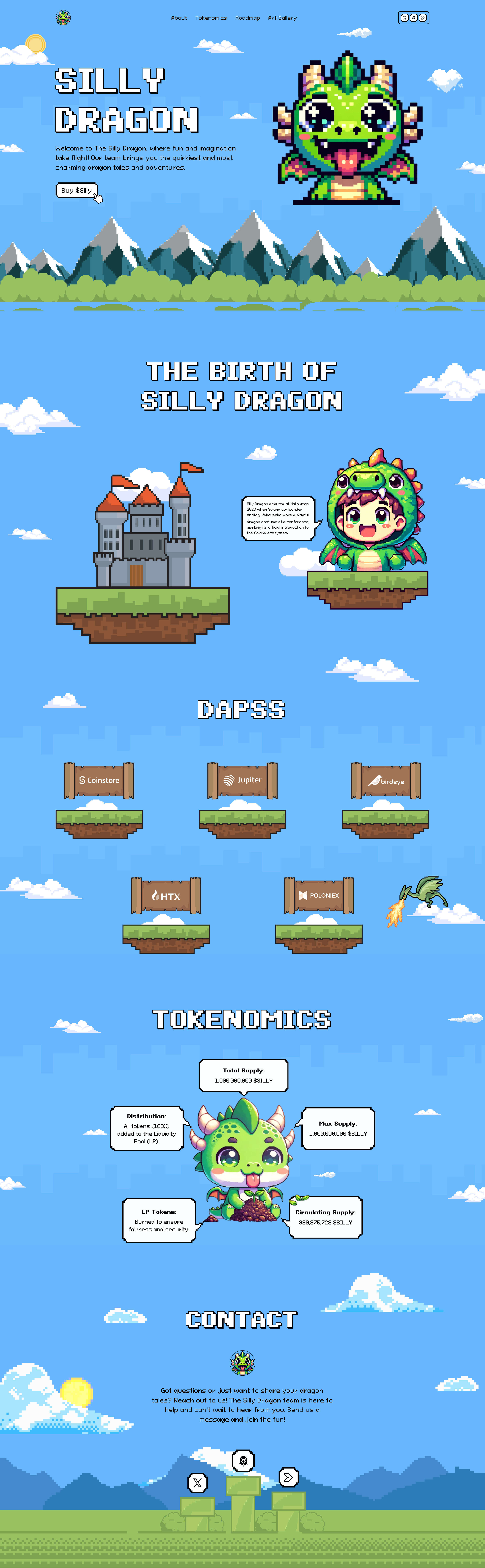 Silly Dragon - Meme Coin Landing Page Design. by Abu Raihan ✪‌ on Dribbble