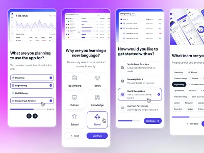 slothUI - World's Laziest Design System - Mobile Onboarding UIUX clean design system gradient input ui minimal mobile app mobile onboarding mobile ui modern onboarding onboarding card ui onboarding flow onboarding mobile ui onboarding screen onboarding ui purple slothui soft ui design ui kit