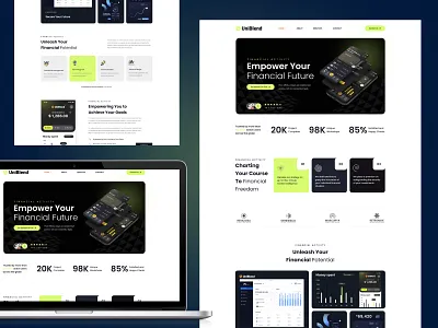 Finance App Landing Website 3d agency animation app branding business company corporate creative design graphic design illustration landing logo motion graphics page ui website
