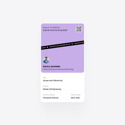 Membership card card membership uidesign