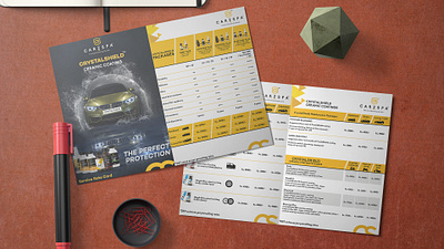 Rate Card Design for Car Studio branding design graphic design print design typography