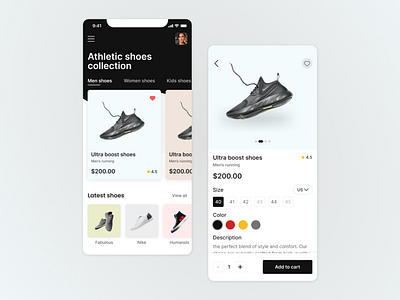 Shoes App e commerce mobile app shoes shoesapp ui ux