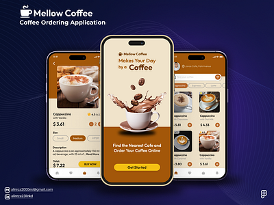 Coffee Ordering Application app applicatin cafe coffee coffee app figma ordering app ui ui design ux