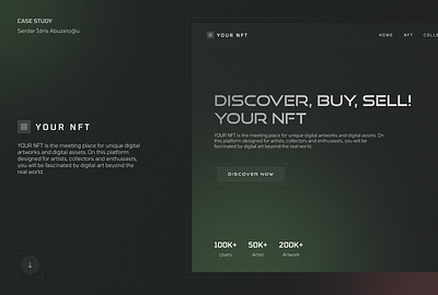 YOUR NFT | Landing Page | Case Study design figma landing page nft ui ux web design