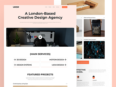 Agency Website Design For Creative Designs agency design agency landing agency website creative agency creative designs creative landing web agency website design