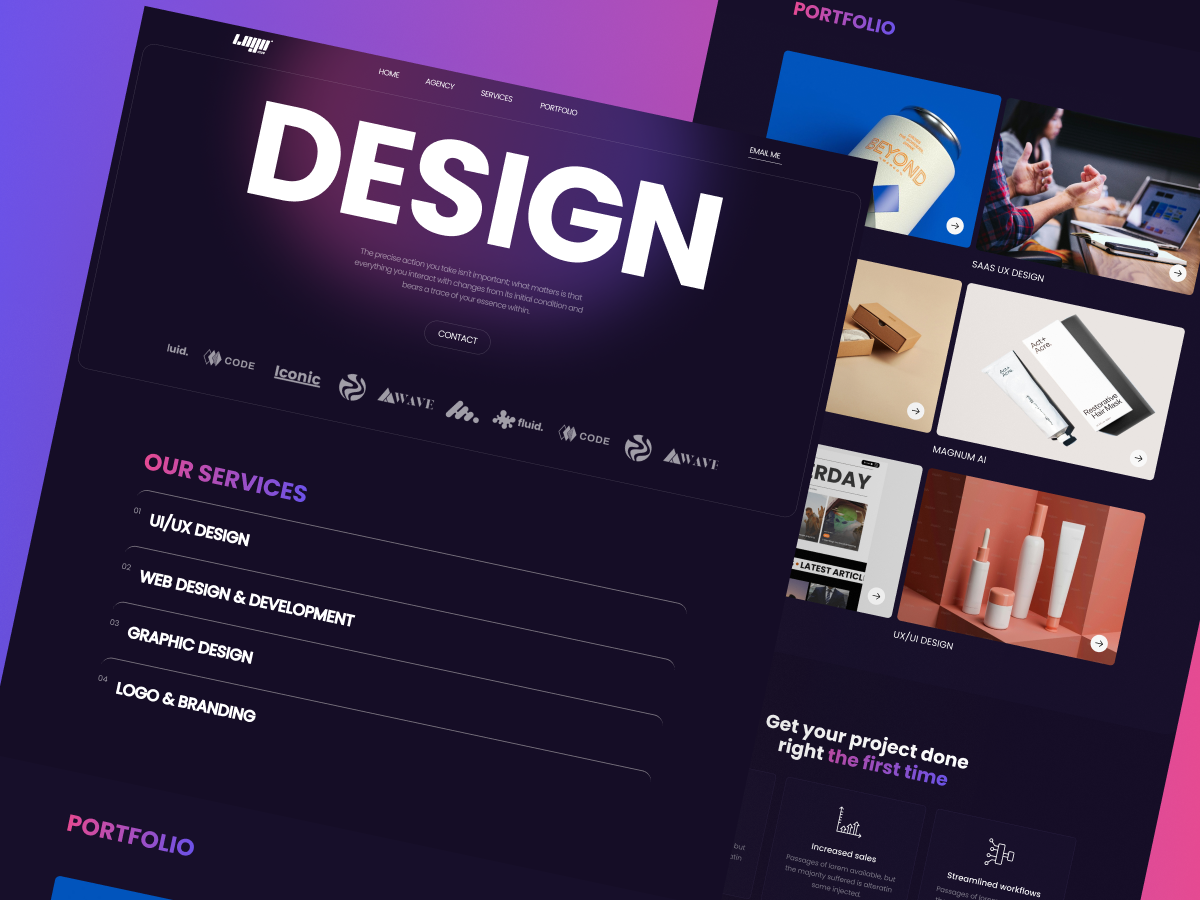 Agency Website Design - Landing Page agency design agency landing page agency website creative agency design landing page landing page web agency website design
