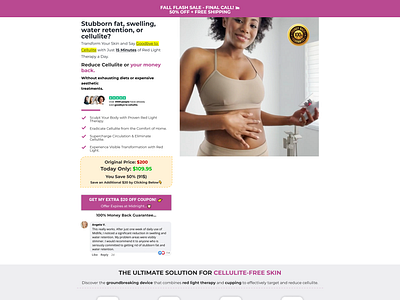 Midlife Sculpt - Cellulite removal - Built On Funnelish advertorial page branding design designing funnel funnel funnelbuilder funnelish product page sales funnel sales page sculpt