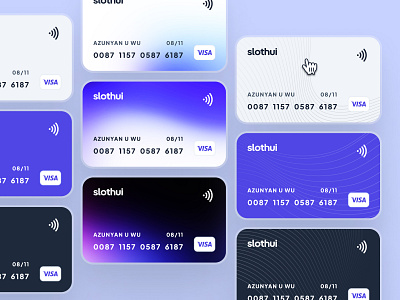 slothUI - World's Laziest Design System - Credit Card Mockup UI 2d clean ui credit card credit card 2d credit card mockup credit card ui credit cards credit ui design system figma design system figma ui kit minimal ui modern ui payment method ui payment ui purple slothui soft ui ui ui kit