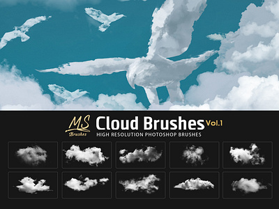 Cloud Photoshop Brushes art artist artwork brush brush set brushes digital digital art digitalart illustration