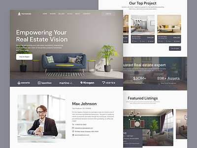 Your Dream Home with Our Real Estate Landing Page Design! ✨ branding graphic design landing page real estate ui