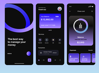 financial mobile app design figma graphic design interface mobile app ui user ux