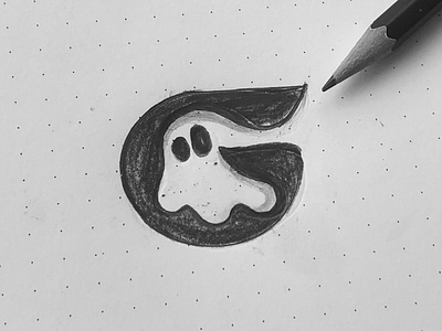 Ghostly G Logo Concept 👻🅶 brand identity creative concept design inspiration ghost logo graphic design letter g logo logo design logo sketch minimalist design typography art