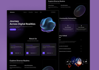 Metaverse Landing page design figma figmadesign figmaui landingpage metaverselandingpage uidesign uiuxdesign uxdesign webdesign website websiteuidesign