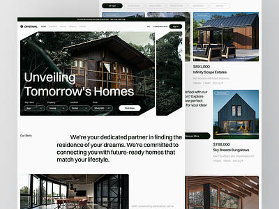 Crystaval's Real Estate Website Design! ✨ branding graphic design real estate ui
