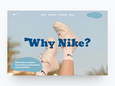 First page first page first screen fonts nike shoes sneakers sport ui web wed desiln