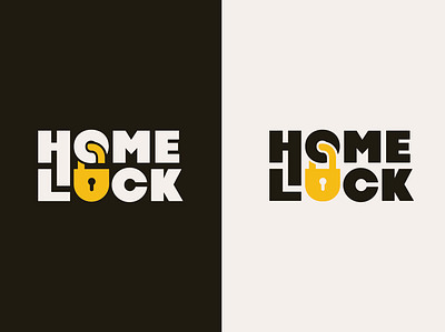 Homelock logo design branding homelock identity lock logo locksmith locksmith logo logo logo design small business logo