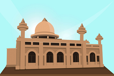 Mosque illustration adobeillustrator cream design graphic design illustration minar mosque mosqueillustration mosquevector structure vector vectorillustration yellow