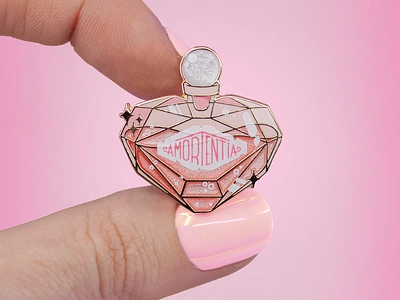 Amortentia potion enamel pin amortentia enamel pin enamel pin design glass bottle pin glitter enamel pin glitter pin hand lettering pin heart potion illustration love love potion magic potion magical design typography