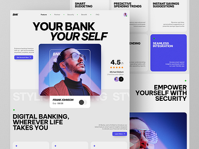 Banka's Digital Landing Page! 🚀 bank branding fintech graphic design ui