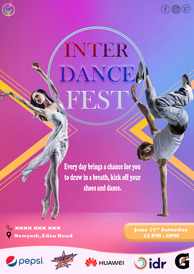 Dance Event Poster graphic design