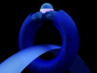 Abstract ring 3d modeling rendering