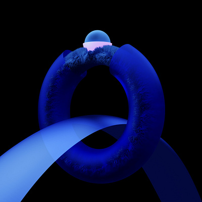 Abstract ring 3d modeling rendering