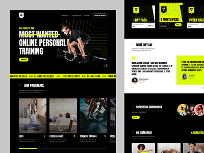 Online Fitness Landing Page! 🌟 branding fitness graphic design gym health ui