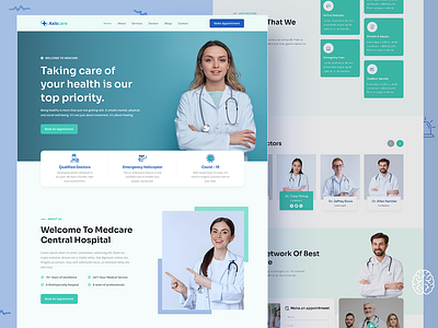 AxisCare's Medical Website Landing Page! 💼 branding graphic design health medical ui