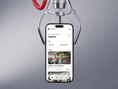 App UI 3d 3d mockup app design clean design co working co working space design find place ios app minimal mobile app mobile app design mobile design mobile ui remote working ui ui design