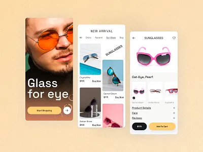 E-commerce Mobile app abu hasan app buraq lab e comerce e commerce e commerce app e commerce design e commerce shop eyewear fashion e commerce website figma luxury brand mobile app online business online shop sun glass ui ui design ux web
