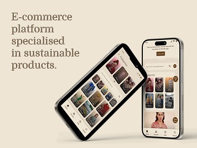 E-Commerce App for Sustainable Product design style guide e commerce e commerce sustainable product figma information architecture journey map mobile app research sustainable product ui ux wireframe
