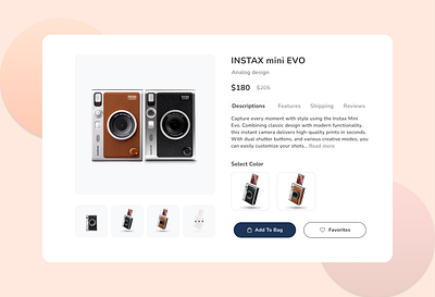 Product card design figma product card ui website