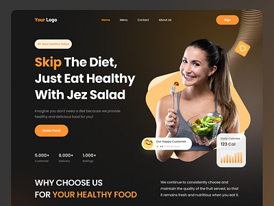 Fruit Salad Health Food Landing Page