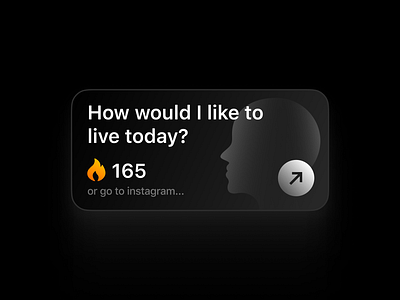 iOS widget with a question for self-reflection design ios ui ux uxui widget widgets