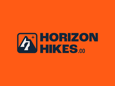 Horizon Hikes Logo abstract logo brand identity branding h letter logo h logo hiking logo logo logo design logo designer logotype mountain logo mountains outdoors logo simple logo