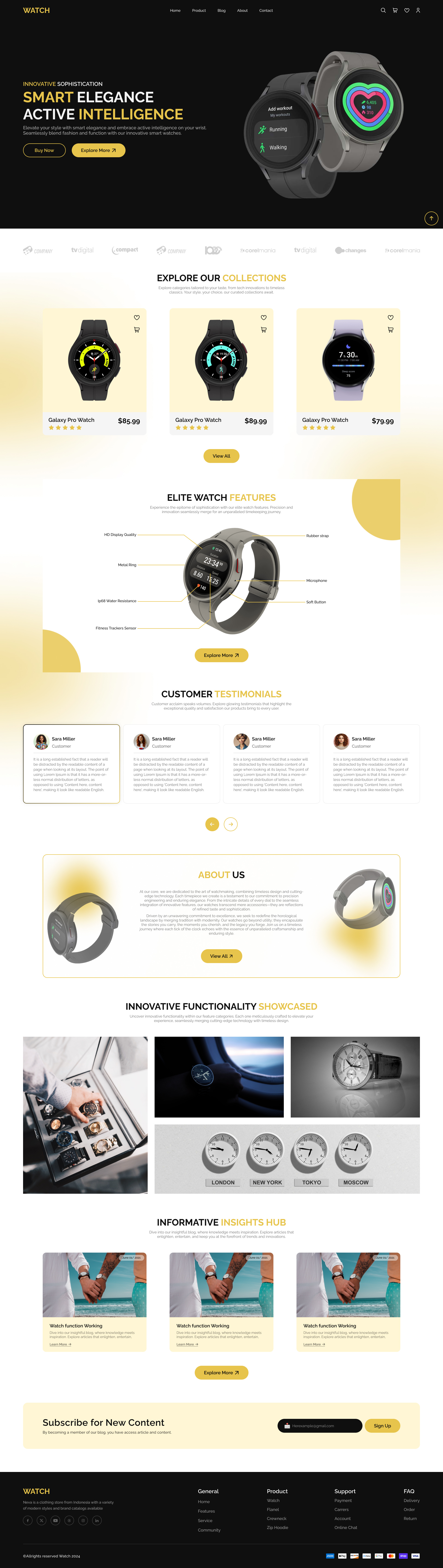 Watch Landing Page landing page landing page design ui uiux user experience user interface ux watch watch web design web design website design