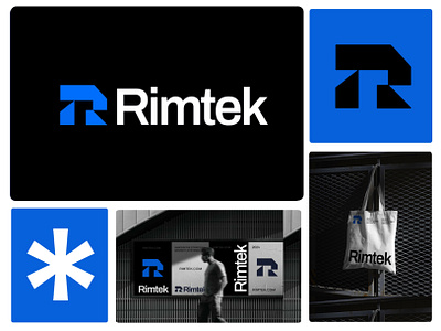 Rimtek - Tech logo branding abstract ai bintech brand guidelines branding geometrical geometry identity logo modern monogram shots tech technology visual