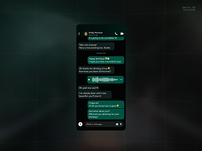 Direct Message - Daily UI 013 app awwwards branding conversation daily ui design graphic design green message product design tchat ui ui ux