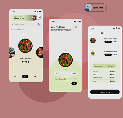 Food mobile UI design 3d animation branding figma food graphic design mobile mobile ui design ui ux