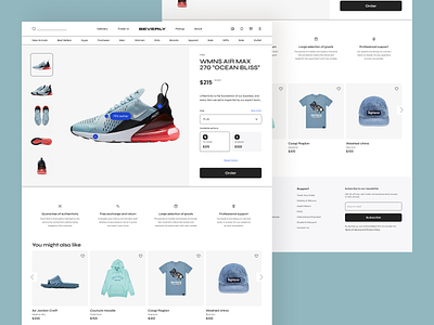 Online Marketplace Design Concept branding market mobile design shop sneakers ui ux web design