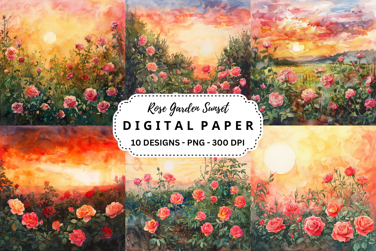 Rose Garden Sunset Background by Adrian on Dribbble