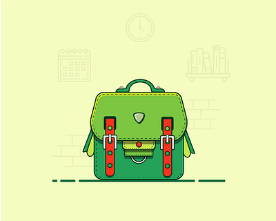 School Bag illustration illustrator school bag vector